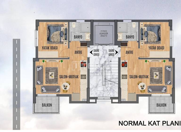 Studio zum Kauf 82.000 € 2 Zimmer 54 m² 1. Geschoss Antalya 07190