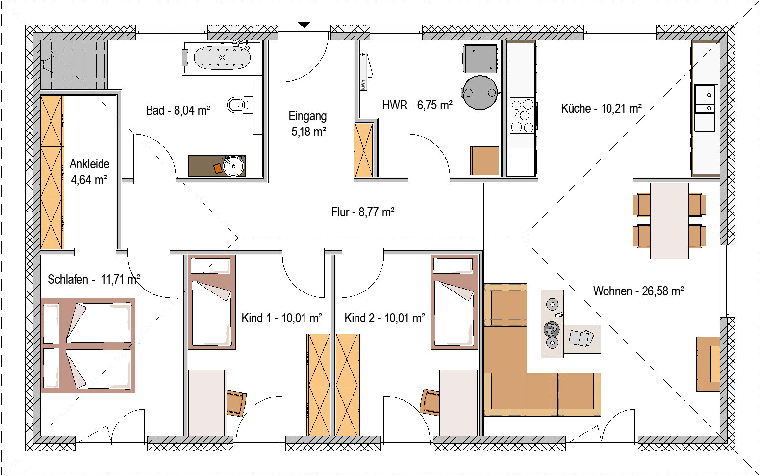 Bungalow zum Kauf provisionsfrei 499.198 € 4 Zimmer 102 m²<br/>Wohnfläche 518 m²<br/>Grundstück Machern Machern 04827