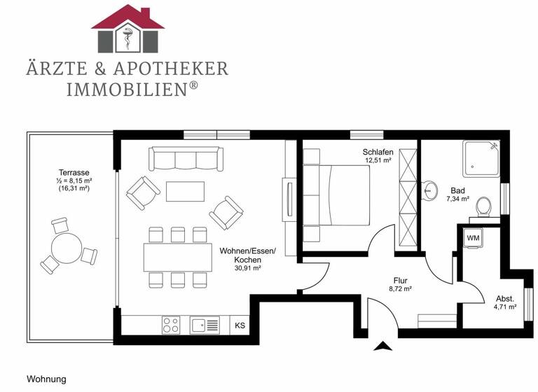 Penthouse zum Kauf 319.000 € 2 Zimmer 70,3 m² Neermoor Moormerland 26802