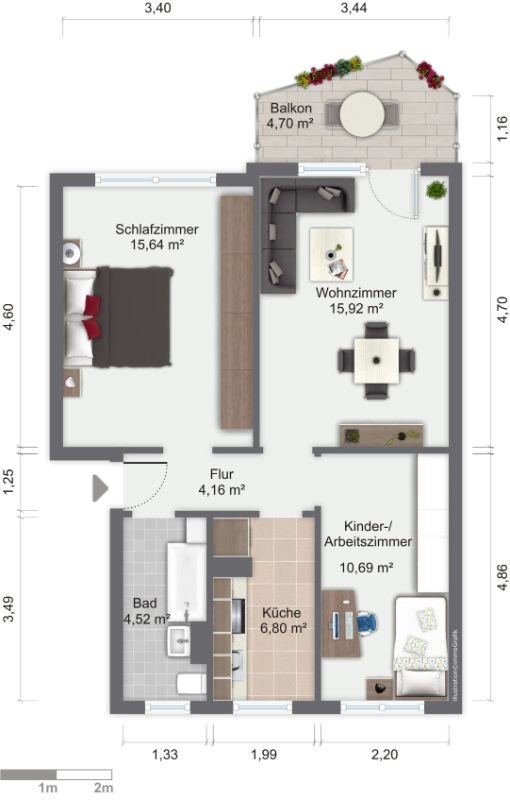 Wohnung zur Miete 318 € 3 Zimmer 60 m²<br/>Wohnfläche 4.<br/>Geschoss Martin-Ephraim-Str. 47 Weinhübel Görlitz 02827