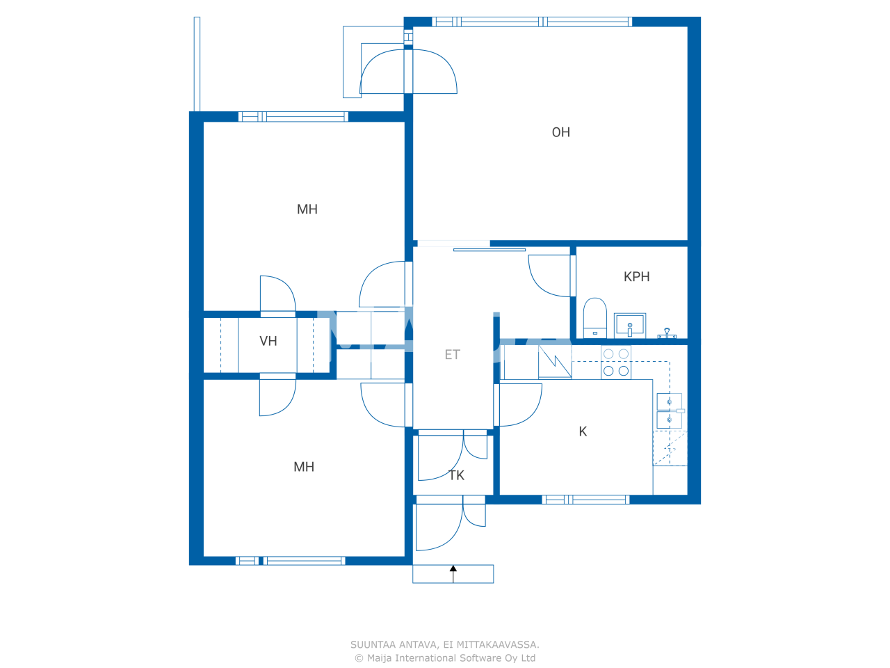 Reihenmittelhaus zum Kauf 25.000 € 3 Zimmer 69 m²<br/>Wohnfläche 5.187,3 m²<br/>Grundstück Koivuharjunkatu 43 Kemi 94100