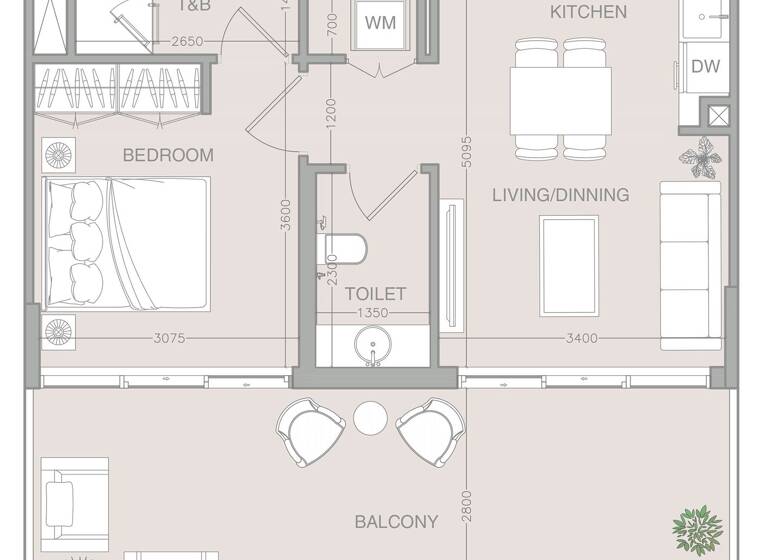 Wohnung zum Kauf provisionsfrei 298.853 € 2 Zimmer 68,7 m² Dubai 00000