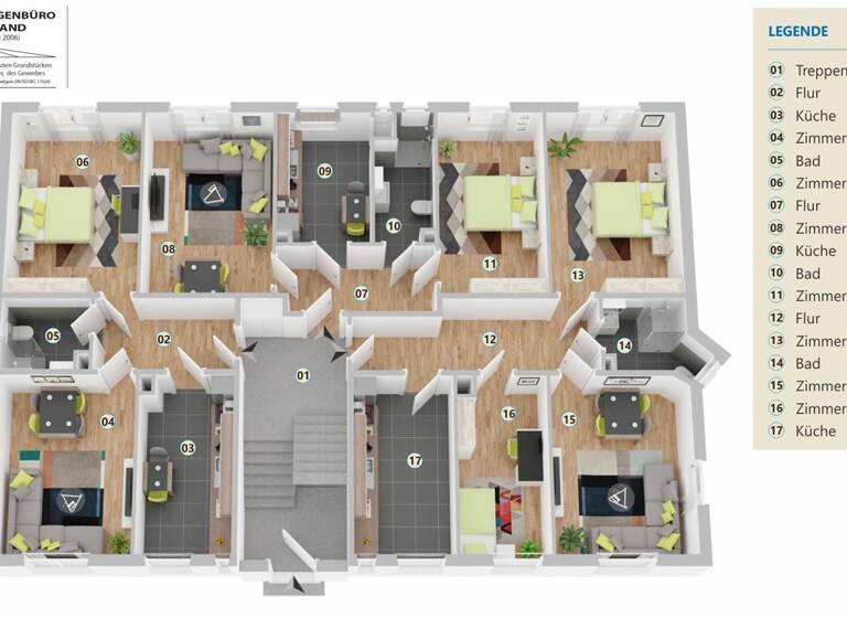Wohnung zum Kauf als Kapitalanlage geeignet 859.000 € 14 Zimmer 328 m²<br/>Wohnfläche Altlindenau Leipzig 04328