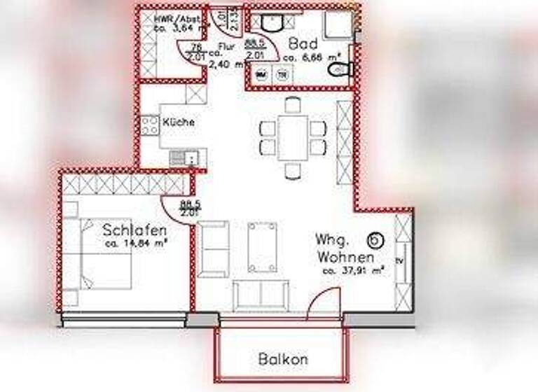 Wohnung zur Miete 715 € 2 Zimmer 67 m² 1. Geschoss frei ab 01.05.2026 Norden 26506