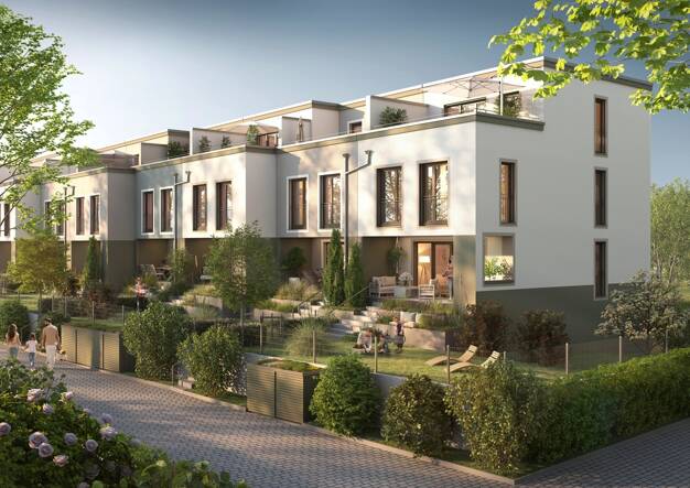Reihenmittelhaus zum Kauf - Neubau 918.000 € 5 Zimmer 159 m² 134 m² Grundstück Franziska-Kimpfler-Straße 1 Grombühl Würzburg 97074