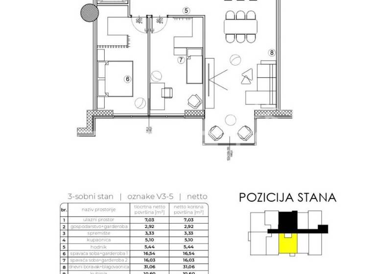 Wohnung zum Kauf 269.075 € 3 Zimmer 107 m² 3. Geschoss Varazdin