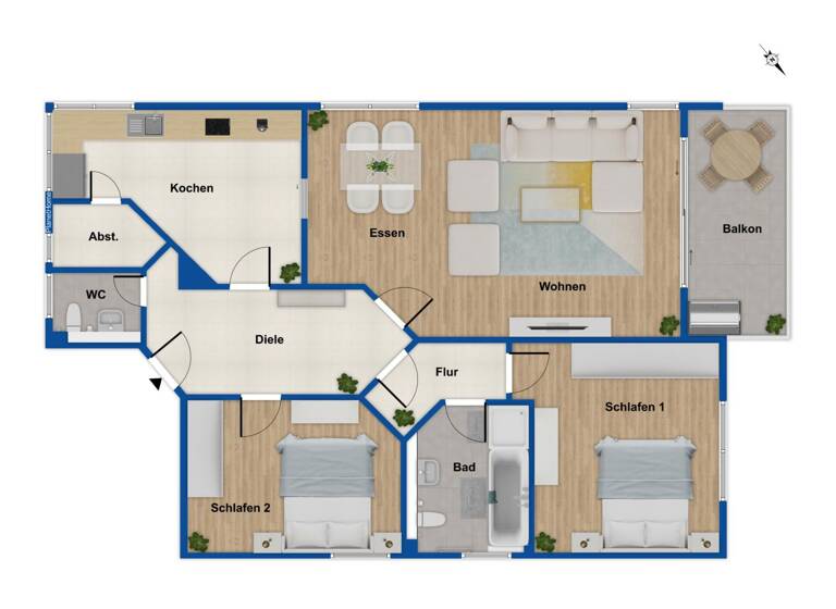 Wohnung zum Kauf 399.000 € 3 Zimmer 99 m²<br/>Wohnfläche Rondorf Köln 50997