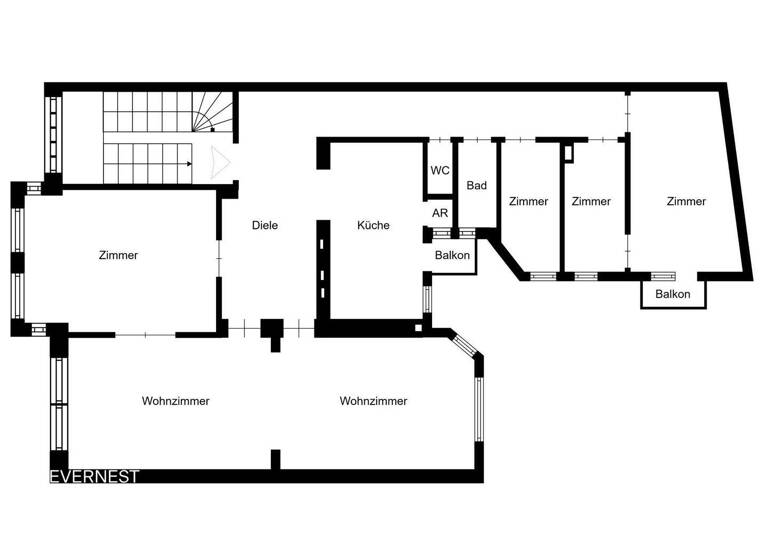 Wohnung zum Kauf 449.000 € 6 Zimmer 146,9 m² 1. Geschoss Mitte Dortmund 44135