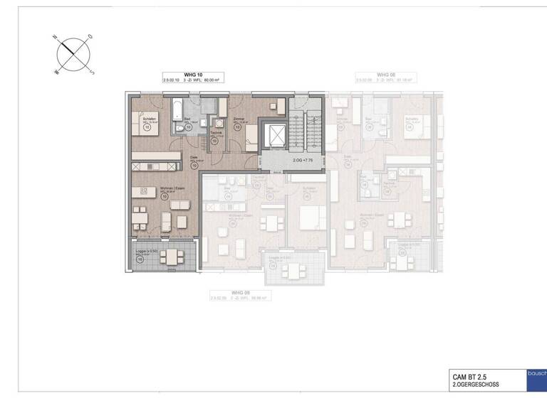 Wohnung zum Kauf - Erstbezug provisionsfrei 440.000 € 3 Zimmer 80 m² 2. Geschoss Süsterfeldwinkel 61 Aachen 52072