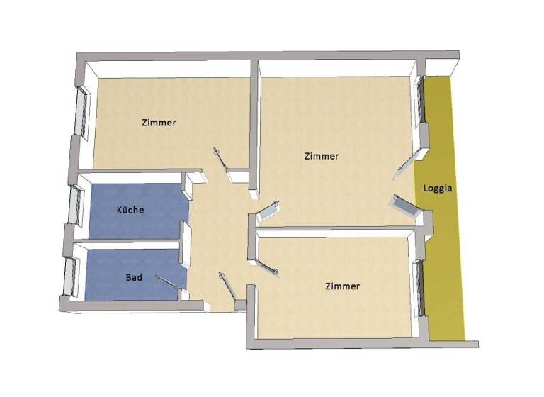 Wohnung zum Kauf 329.000 € 3 Zimmer 86 m²<br/>Wohnfläche ab sofort<br/>Verfügbarkeit Kladow Berlin 14089