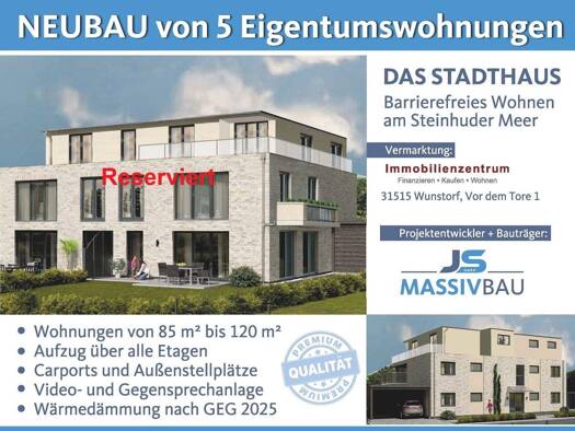 Penthouse zum Kauf provisionsfrei 585.500 € 3 Zimmer 125 m² 2. Geschoss Steinhude Wunstorf 31515