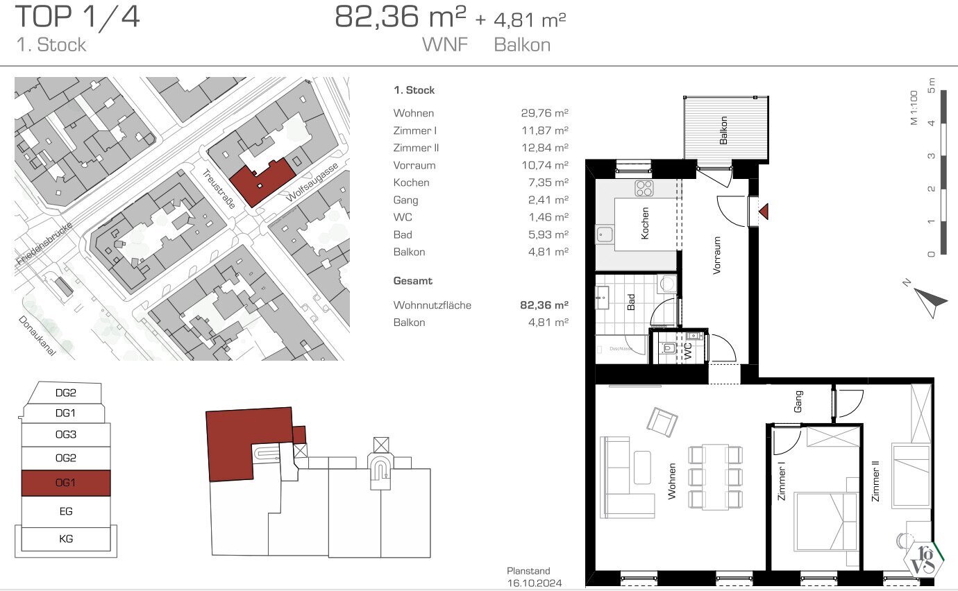 Wohnung zum Kauf 595.000 € 3 Zimmer 82,4 m²<br/>Wohnfläche Wien 1200