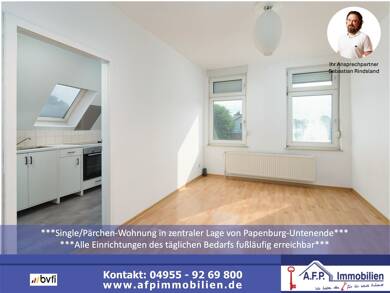 Wohnung zur Miete 550 € 2 Zimmer 41 m² Dachgeschoss frei ab 01.09.2025 Papenburg 26871