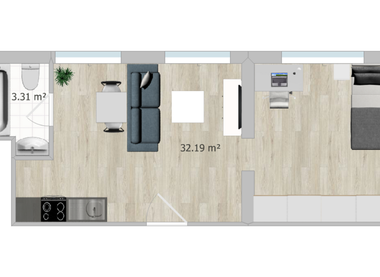 Wohnung zur Miete 350 € 2 Zimmer 35,5 m² frei ab 01.06.2026 Mürwiker Str. 209 a Mürwik Flensburg 24944