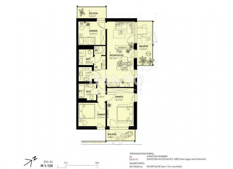 Wohnung zum Kauf - Erstbezug provisionsfrei 555.500 € 4 Zimmer 82,4 m² 1. Geschoss Gerasdorf bei Wien 2201