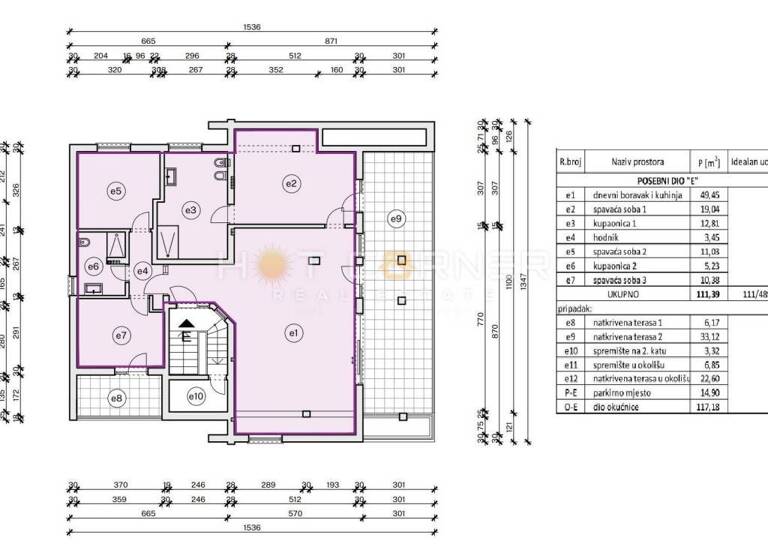 Wohnung zum Kauf 455.000 € 4 Zimmer 120 m² 2. Geschoss Pjescana Uvala, Medulin Pjescana Uvala, Vinkuran