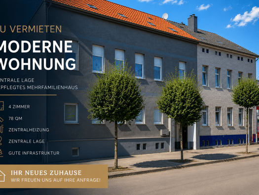 Wohnung zur Miete 550 € 4 Zimmer 78 m² Geschoss 2/3 frei ab sofort Arnoldstraße 5 Nordhausen Nordhausen 99734