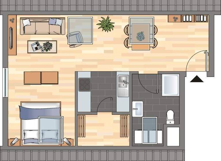 Studio zur Miete 409 € 1 Zimmer 35 m² 3. Geschoss Beckstraße 1 Klein Hehlen Celle 29223