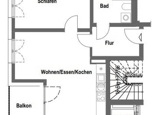 Wohnung zur Miete 573 € 2 Zimmer 54 m² 3. Geschoss Geschwister-Scholl-Straße 8 Herzo Base Herzogenaurach 91074