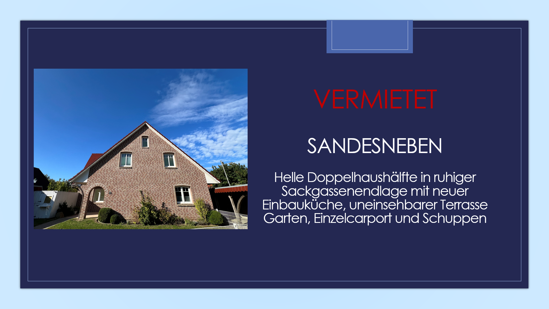 Doppelhaushälfte zur Miete 5 Zimmer 140 m²<br/>Wohnfläche 350 m²<br/>Grundstück ab sofort<br/>Verfügbarkeit Sandesneben Sandesneben 23898