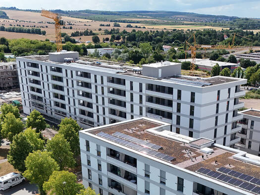 Wohnung zur Miete - Erstbezug 957 € 3 Zimmer 76,5 m² 1. Geschoss frei ab 01.01.2026 Europaplatz 8 Gispersleben Erfurt (Gispersleben) 99091