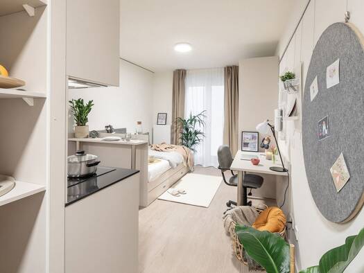 Studio zur Miete 837 € 1 Zimmer 21 m² 7. Geschoss frei ab sofort Sachsenstraße 17 Hammerbrook Hamburg 20097
