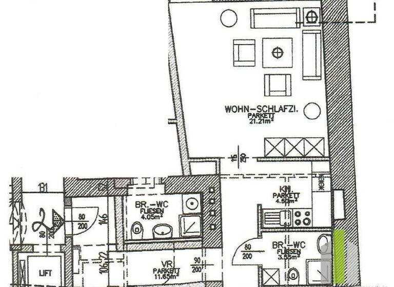 Studio zum Kauf 225.000 € 1 Zimmer 40,9 m² 1. Geschoss Salzburg 5020