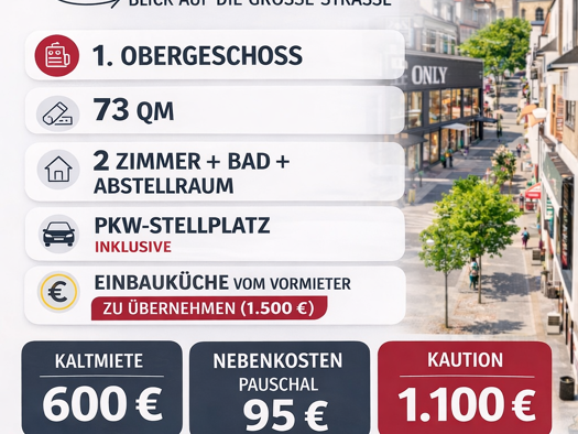 Wohnung zur Miete 600 € 1,5 Zimmer 73 m² Geschoss 1/2 frei ab 01.06.2026 Vechta 49377