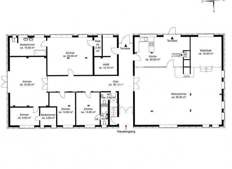Haus zum Kauf 1.490.000 € 6 Zimmer 300 m² 9.687 m² Grundstück Hüttenbusch Worpswede 27726