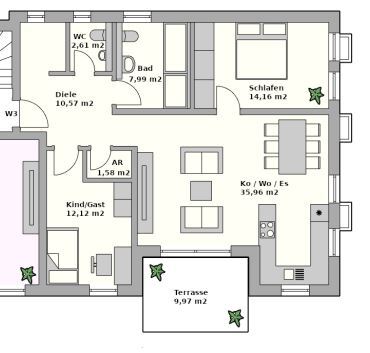 Wohnung zur Miete 1.540 € 3 Zimmer 90,3 m²<br/>Wohnfläche EG<br/>Geschoss Möhrendorfer Straße 28 Heiligenloh Erlangen 91056