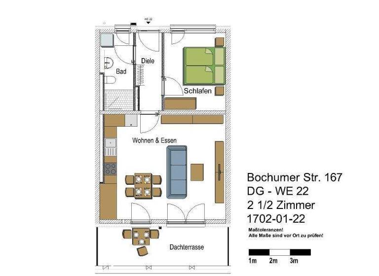 Wohnung zur Miete 588 € 2 Zimmer 58,8 m² frei ab 01.05.2026 Bochumer Str. 167 Ückendorf Gelsenkirchen 45886