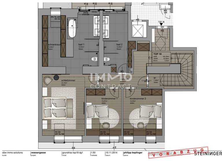 Wohnung zum Kauf 1.996.000 € 4 Zimmer 182,8 m² Wassergasse Wien 1030