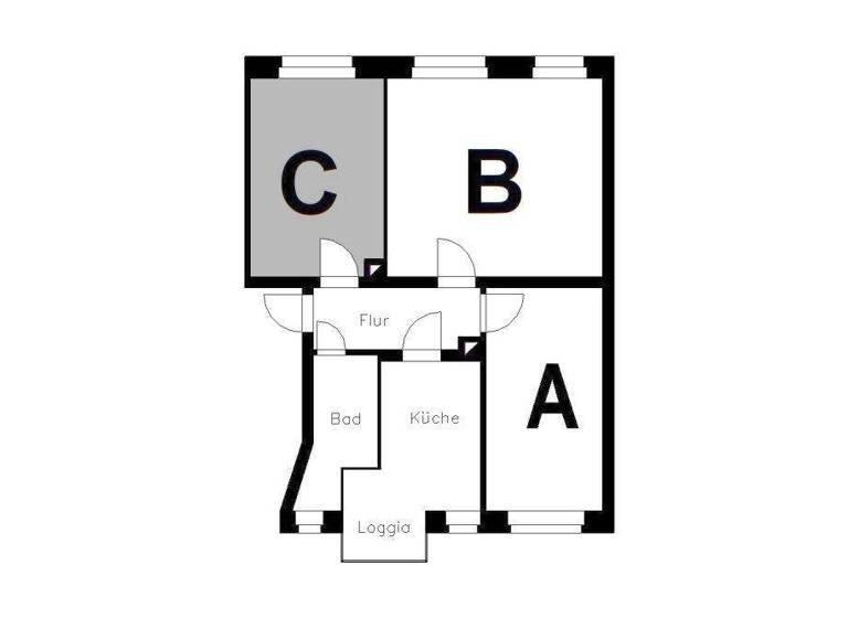 Studio zur Miete 130 € 1 Zimmer 13,3 m² 1. Geschoss Reißiger Straße 40 Stadtmitte Plauen 08525