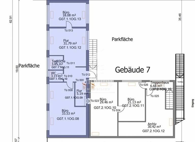 Bürofläche zur Miete provisionsfrei 384 € 96 m² Bürofläche Erbach Homburg 66424