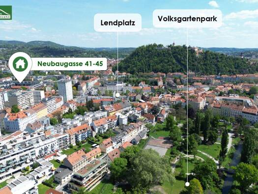 Wohnung zur Miete 910 € 3 Zimmer 81,3 m² 2. Geschoss Neubaugasse 43 Lend Graz 8020