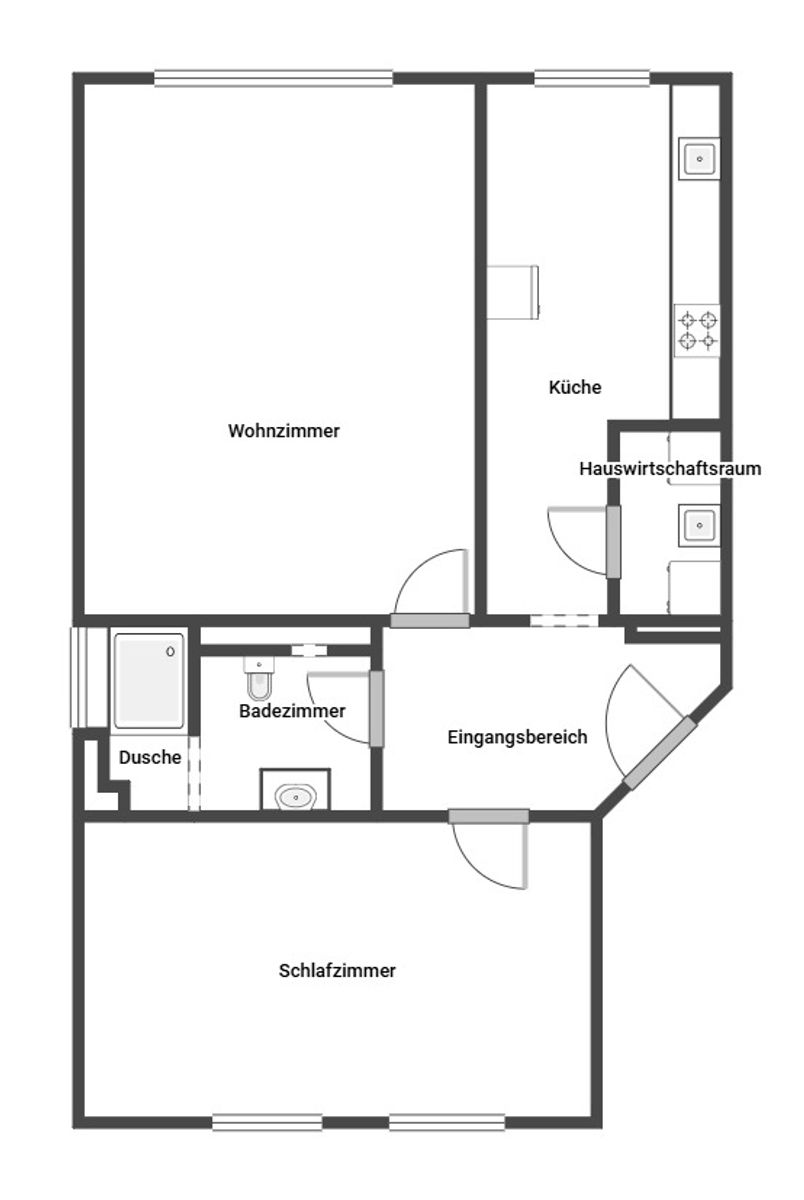 Wohnung zum Kauf 169.000 € 2 Zimmer 66,1 m²<br/>Wohnfläche 1.<br/>Geschoss Neumühl Duisburg 47167