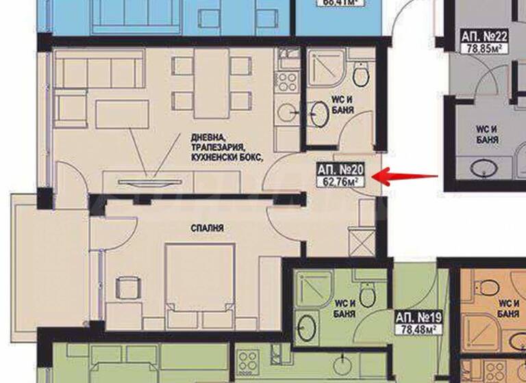 Studio zum Kauf 94.140 € 2 Zimmer 62,8 m² Pomorie