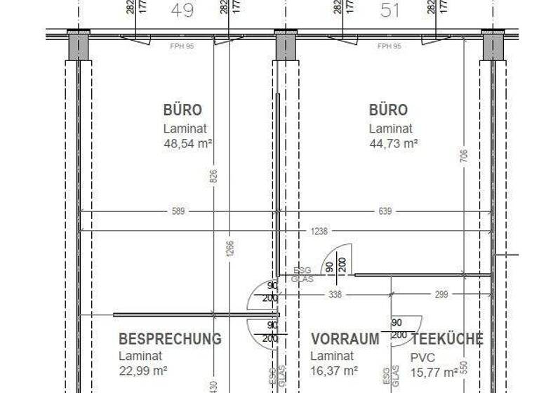 Bürofläche zur Miete 14 € 615 m² Bürofläche Wien 1030