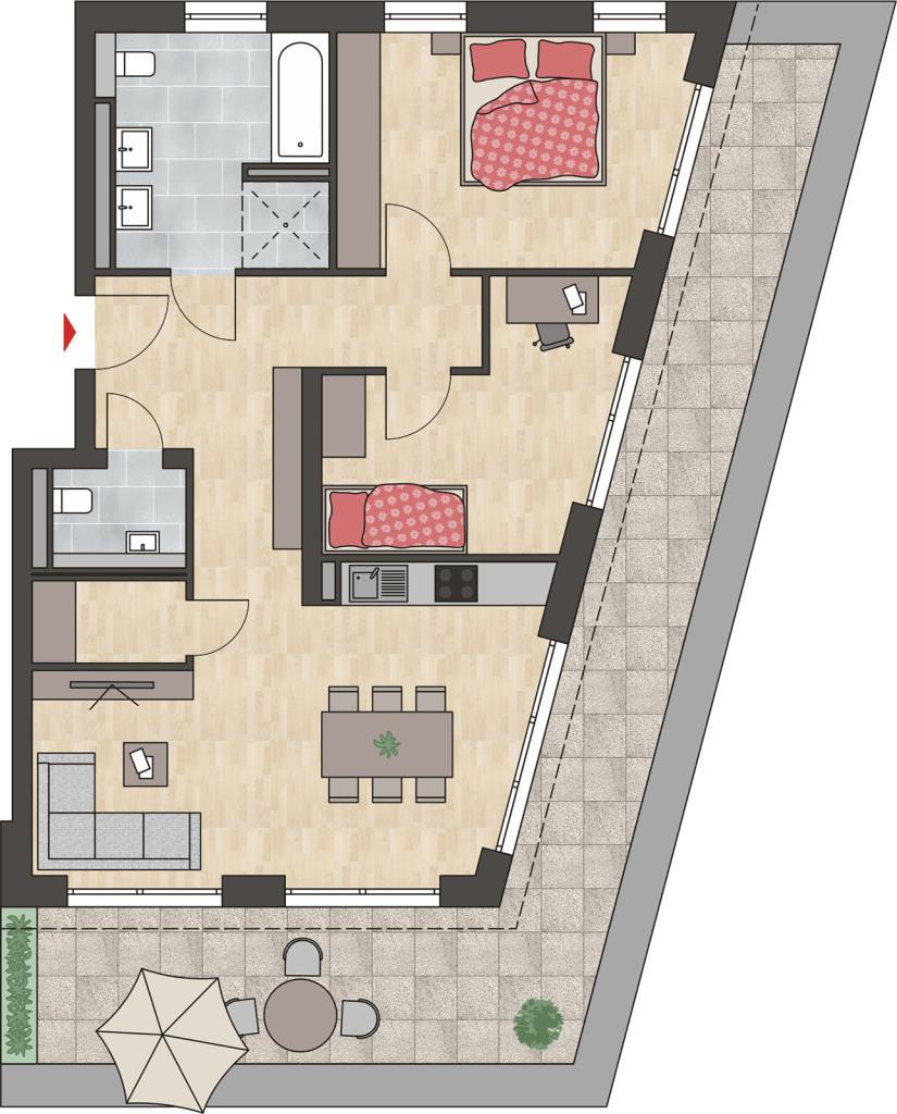 Wohnung zum Kauf provisionsfrei 798.000 € 3 Zimmer 98,8 m²<br/>Wohnfläche 5.<br/>Geschoss Süd - West Radolfzell 78315