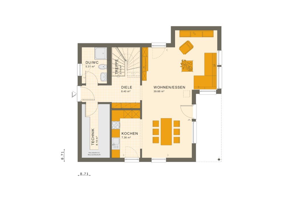 Einfamilienhaus zum Kauf provisionsfrei 499.000 € 3,5 Zimmer 126 m²<br/>Wohnfläche 320 m²<br/>Grundstück Neckarbischofsheim Neckarbischofsheim 74924