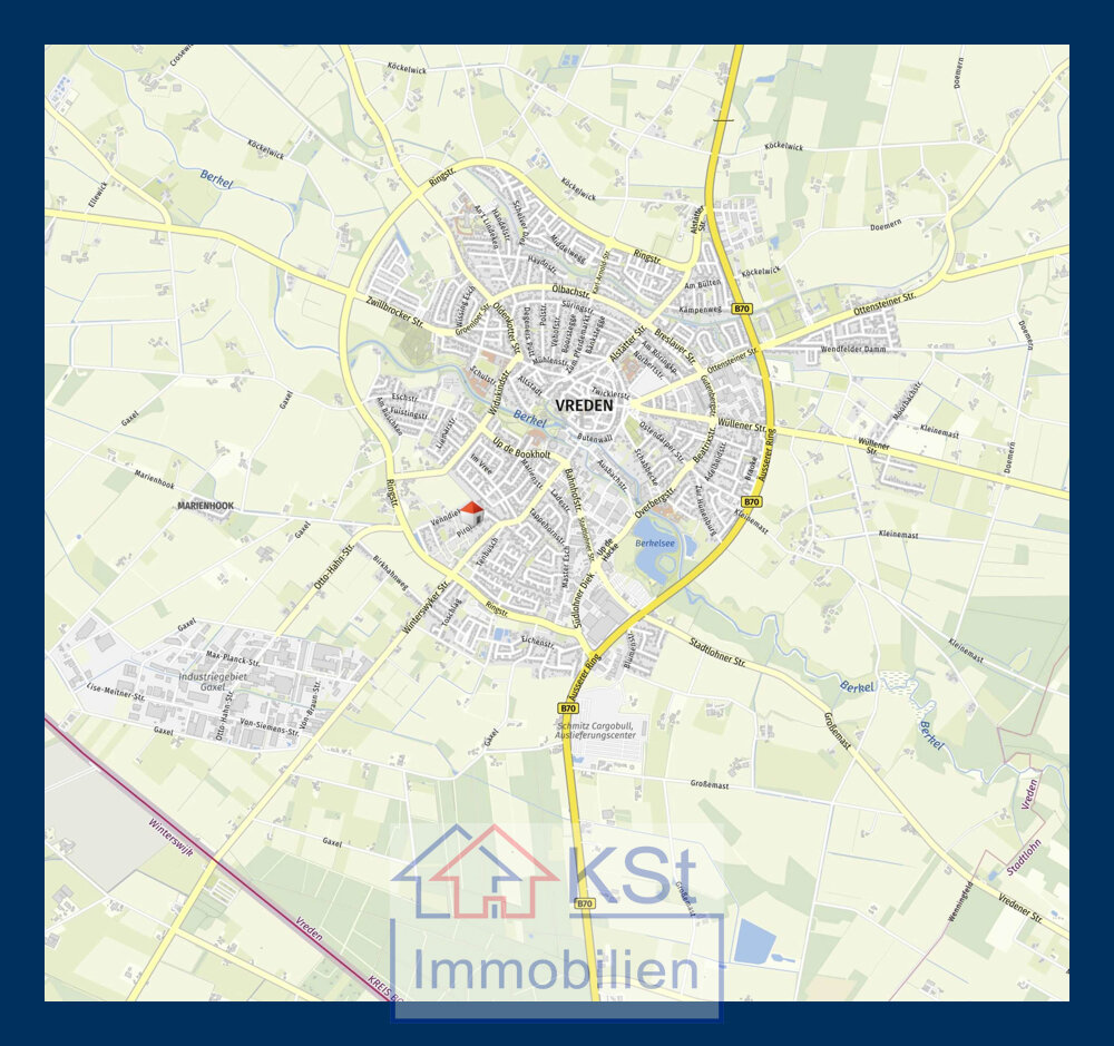 Wohnung zur Miete 1.246 € 4 Zimmer 89 m²<br/>Wohnfläche EG<br/>Geschoss 01.02.2025<br/>Verfügbarkeit Pirolstraße 23 Innenstadt Vreden 48691