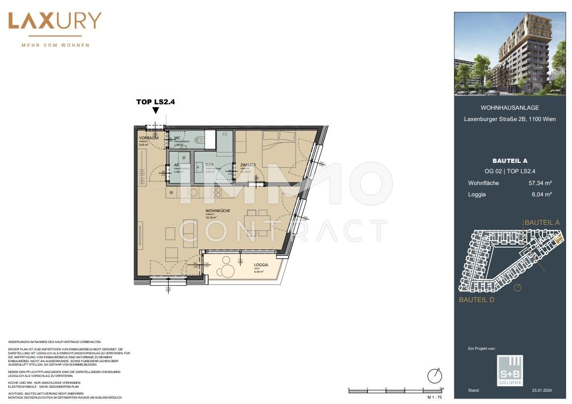 Wohnung zum Kauf provisionsfrei 340.000 € 2 Zimmer 57,3 m²<br/>Wohnfläche 2.<br/>Geschoss Laxenburger Straße 2B Wien 1100