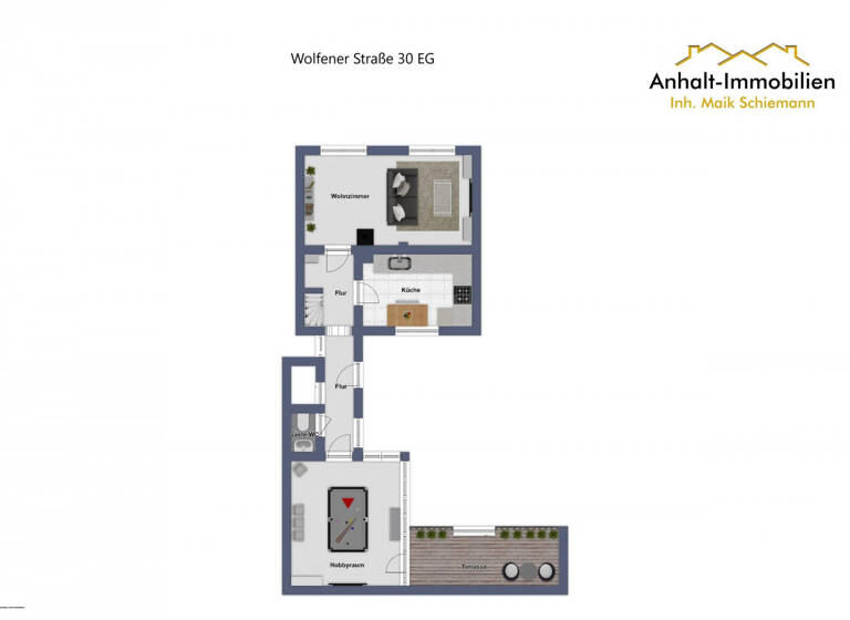 Doppelhaushälfte zum Kauf 118.000 € 4 Zimmer 120 m² 223 m² Grundstück frei ab sofort Wolfener Straße 30 Greppin Bitterfeld-Wolfen 06803