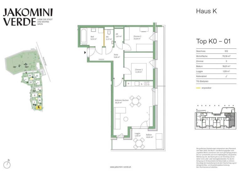 Wohnung zum Kauf - Erstbezug 329.000 € 3 Zimmer EG Kasernstraße Jakomini Graz,06.Bez.:Jakomini 8010
