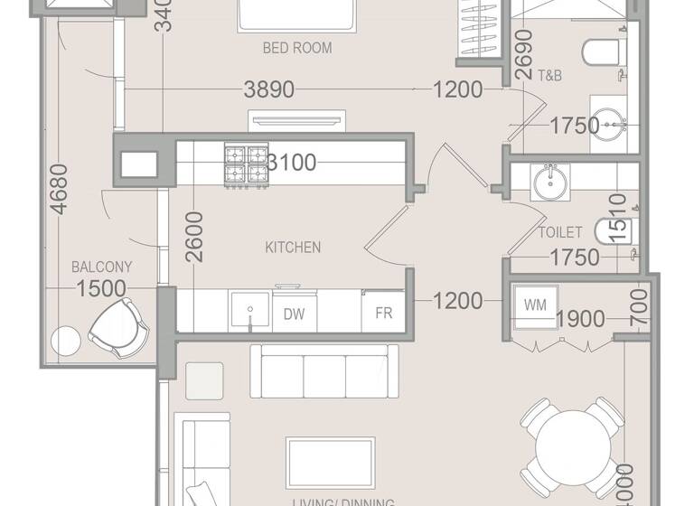 Wohnung zum Kauf provisionsfrei 488.059 € 2 Zimmer 75,9 m² Dubai 00000