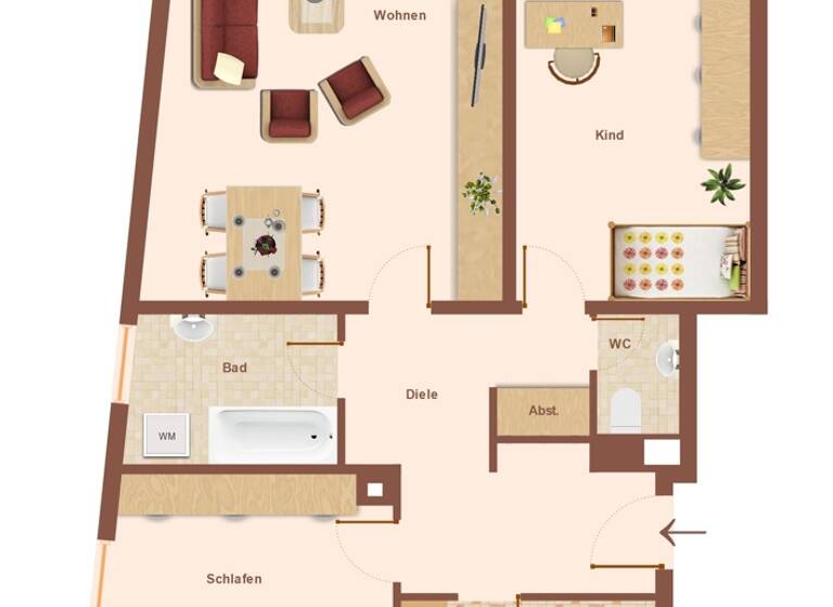 Wohnung zum Kauf 240.000 € 3 Zimmer 76,4 m² Ansbach 91522