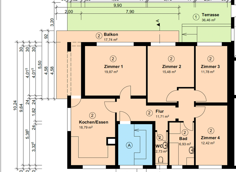 Wohnung zur Miete - Erstbezug 1.700 € 4 Zimmer 108,6 m² frei ab sofort Böhringen Radolfzell am Bodensee 78315