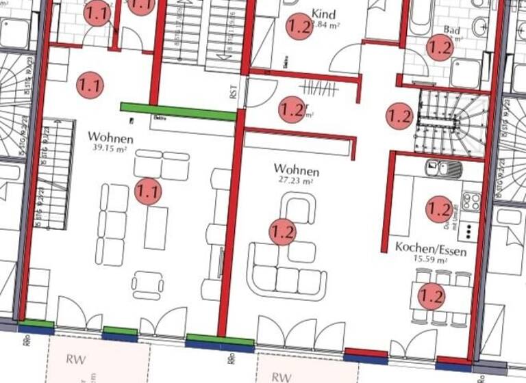 Maisonette zum Kauf - Erstbezug provisionsfrei 649.000 € 4 Zimmer 140,8 m² 1. Geschoss frei ab sofort Hannah-Ahrendt-Straße 2/5 Ritschweier Weinheim 69469