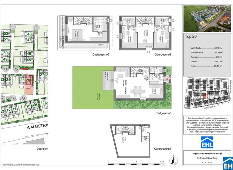 Doppelhaushälfte zum Kauf - Erstbezug 430.909 € 4 Zimmer 99,7 m² Waldstraße St. Pölten 3100