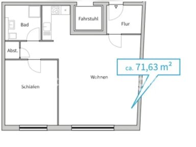 Wohnung zur Miete Tauschwohnung 1.080 € 2 Zimmer 71 m² 2. Geschoss Niendorf Hamburg 22529